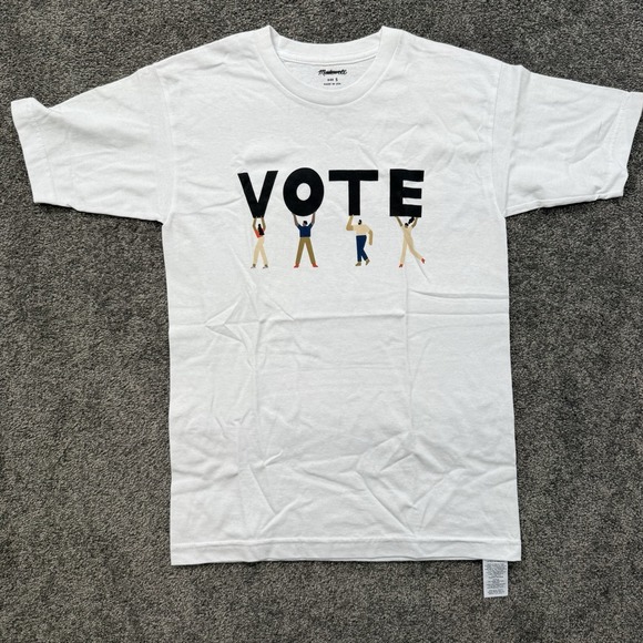 Madewell Other - Mens S Madewell VOTE Graphic Unisex T Shirt White MC912 Crewneck Short Sleeve